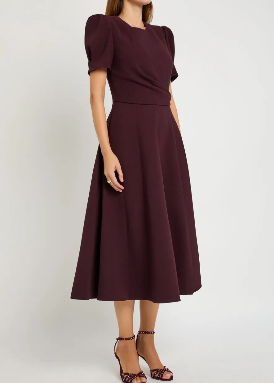 Syrah panelled crepe midi dress