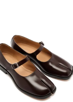 Tabi leather Mary Jane flats