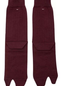 Tabi ribbed-knit wool-blend socks