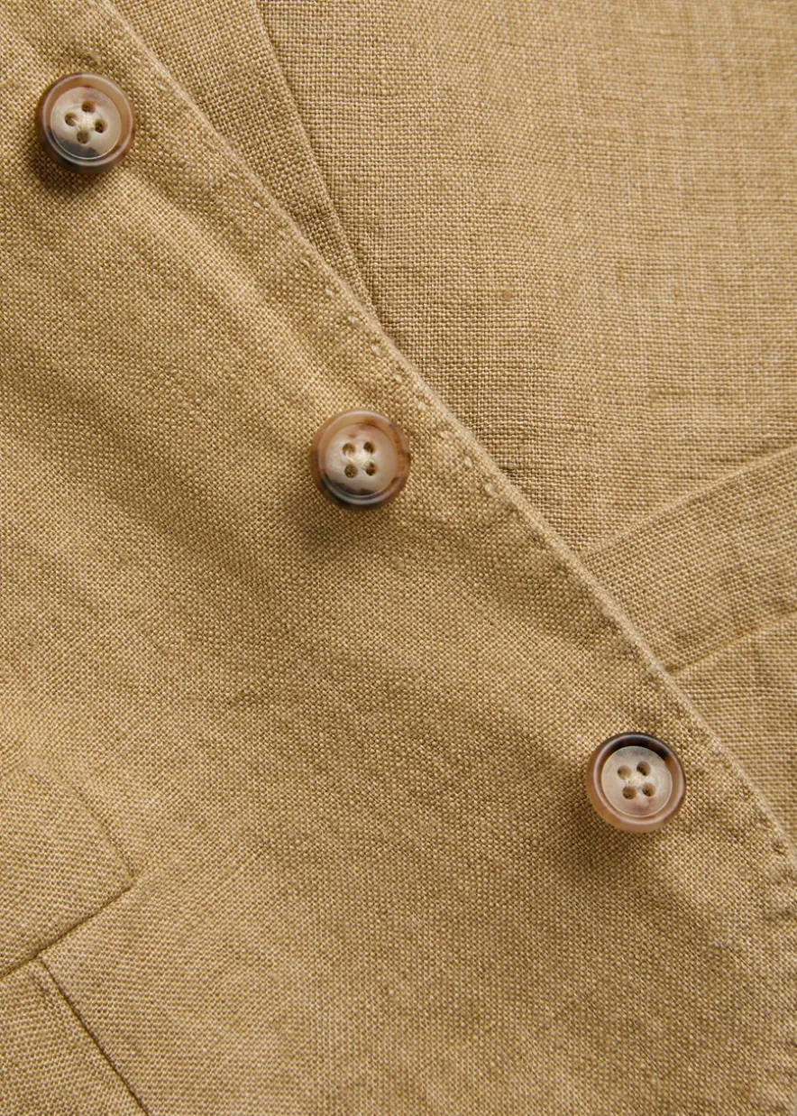 Tailored linen vest