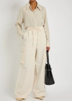 Tailored woven cargo trousers
