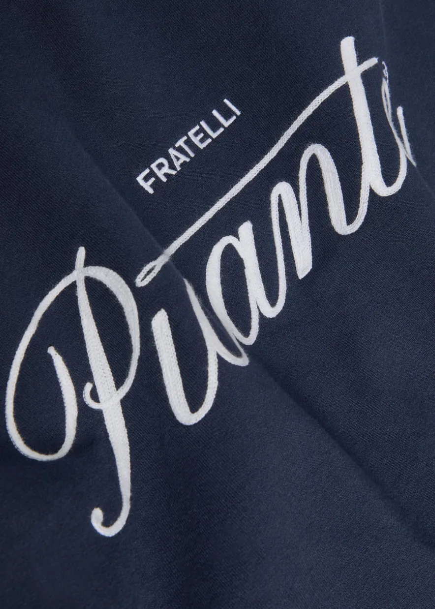 Tailor embroidered hooded cotton sweatshirt