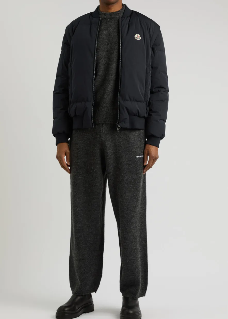 Taku logo padded shell bomber jacket