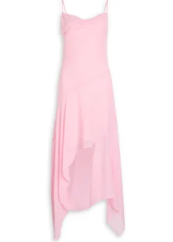 Tallis asymmetric chiffon midi dress