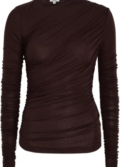 Tania ruched stretch-jersey top