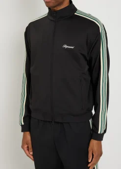 Taped logo-embroidered jersey track jacket