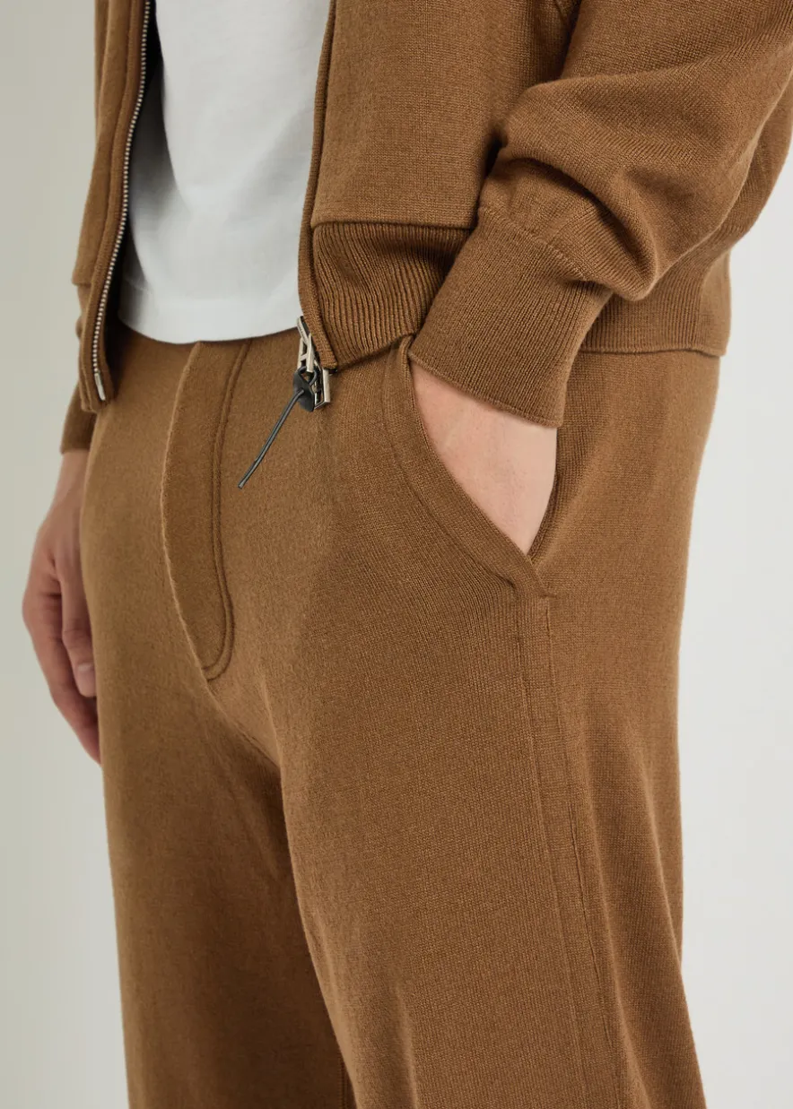 Tapered cashmere and wool-blend sweatpants