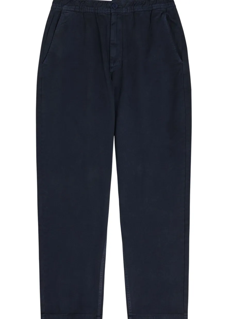 Tapered cotton-twill trousers