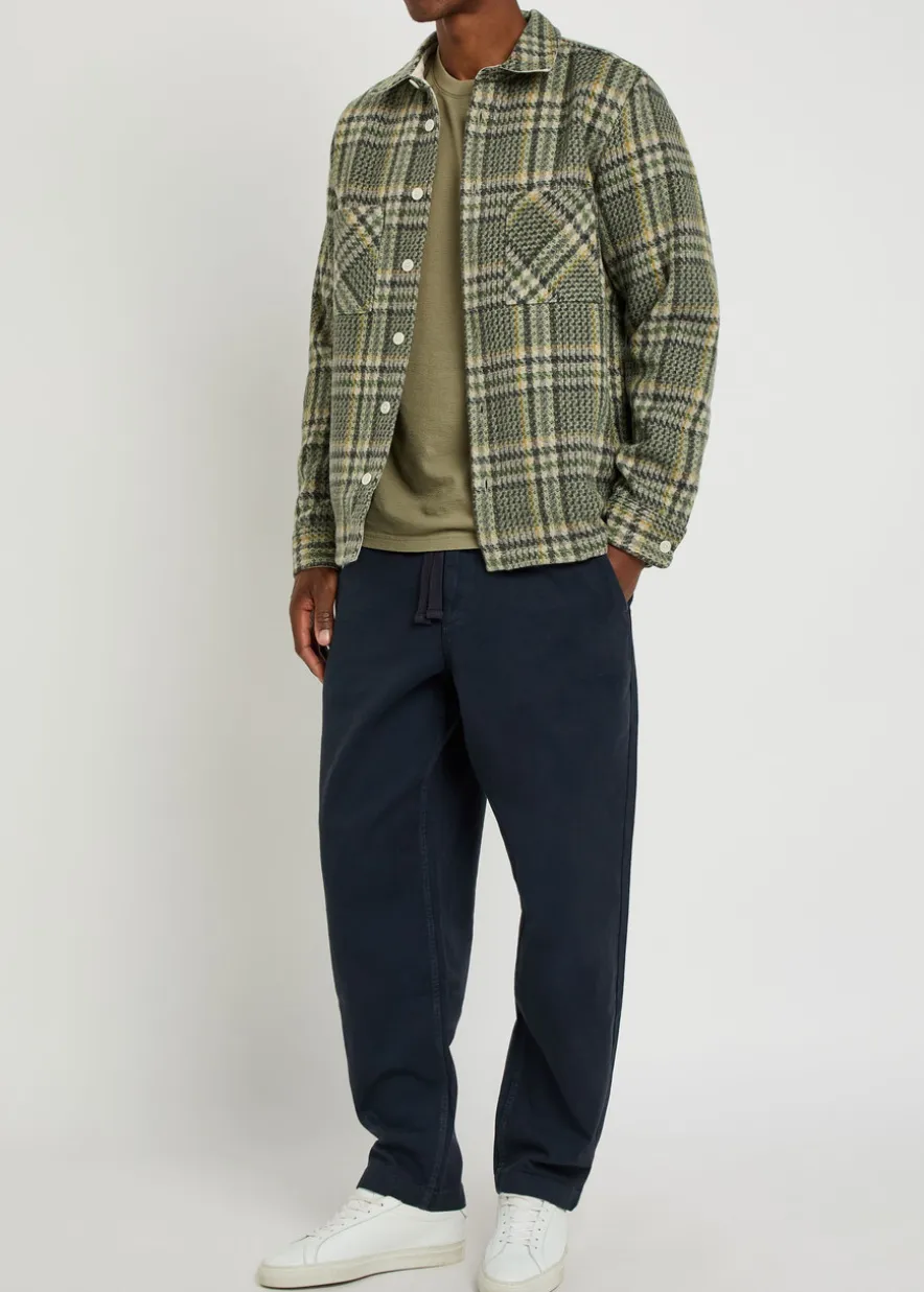 Tapered cotton-twill trousers