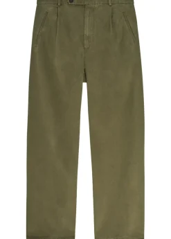 Tapered cotton-twill trousers