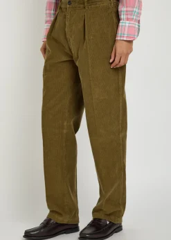 Tapered-leg corduroy trousers