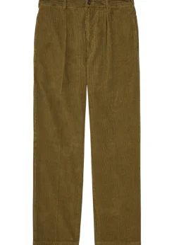 Tapered-leg corduroy trousers