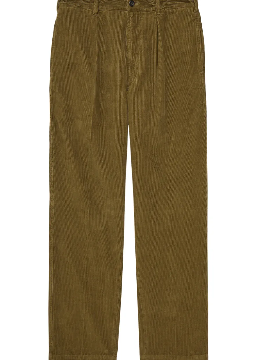 Tapered-leg corduroy trousers