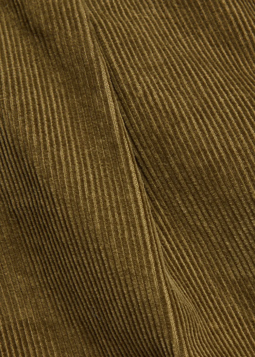 Tapered-leg corduroy trousers