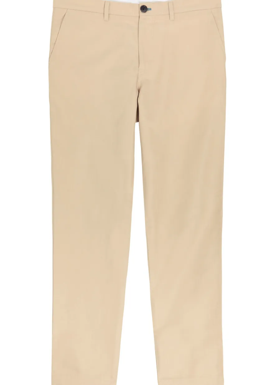 Tapered-leg cotton and linen-blend trousers
