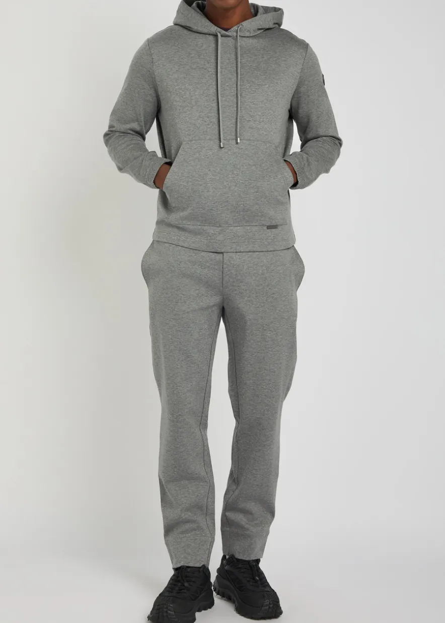 Tapered-leg cotton-blend sweatpants
