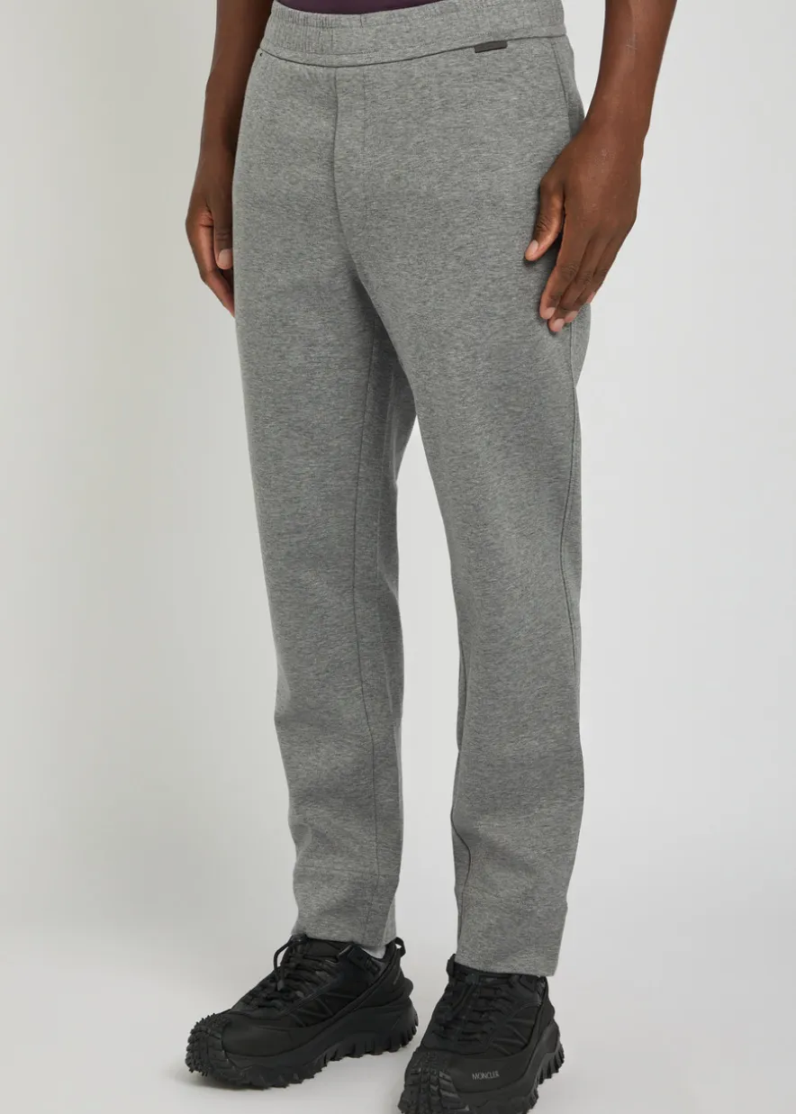 Tapered-leg cotton-blend sweatpants