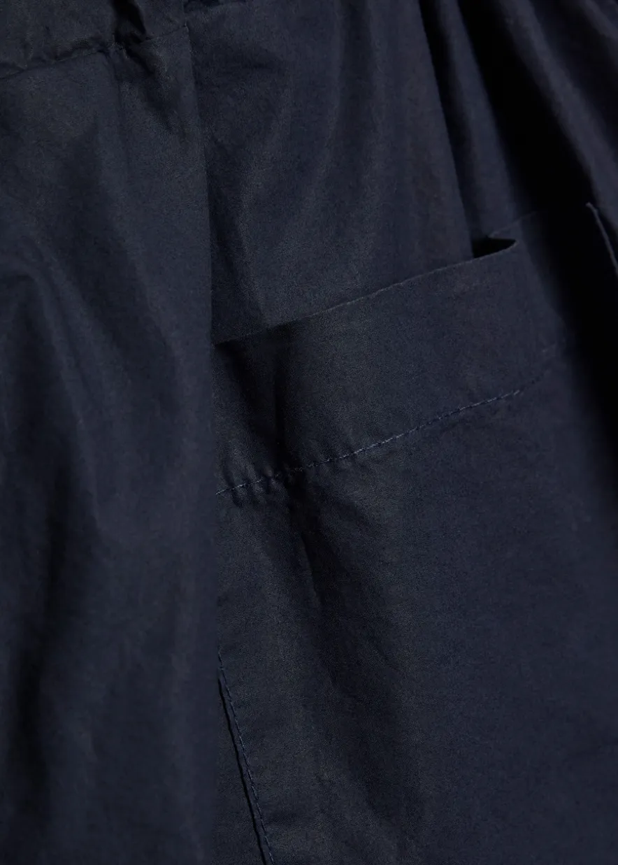 Tapered-leg cotton poplin trousers