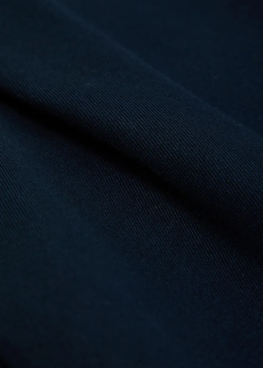 Tapered-leg cotton trousers