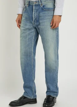 Tapered-leg denim jeans