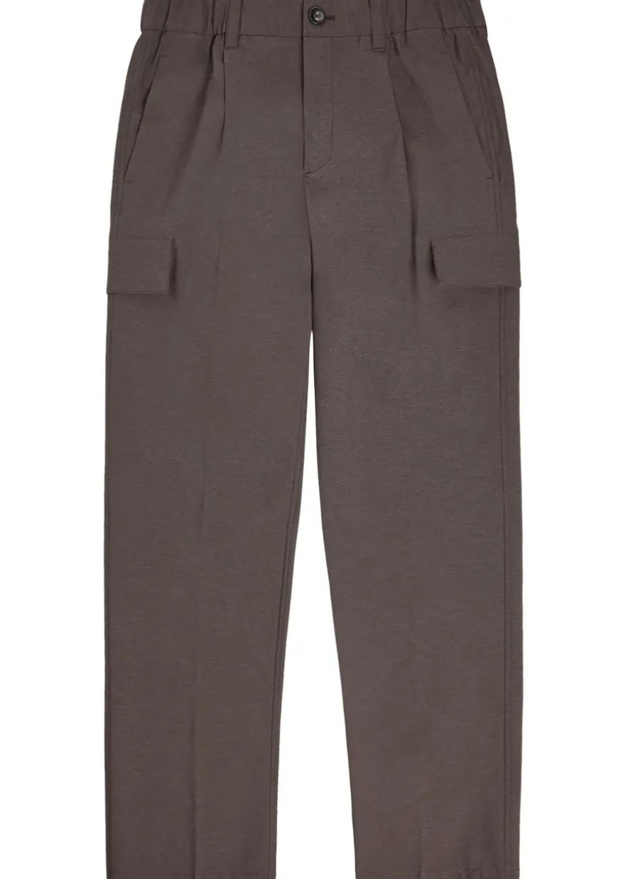 Tapered-leg shell cargo trousers