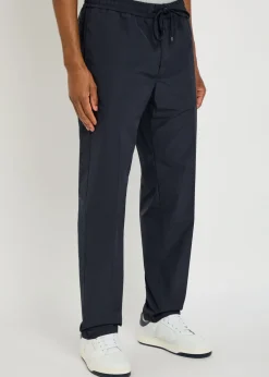 Tapered-leg shell trousers