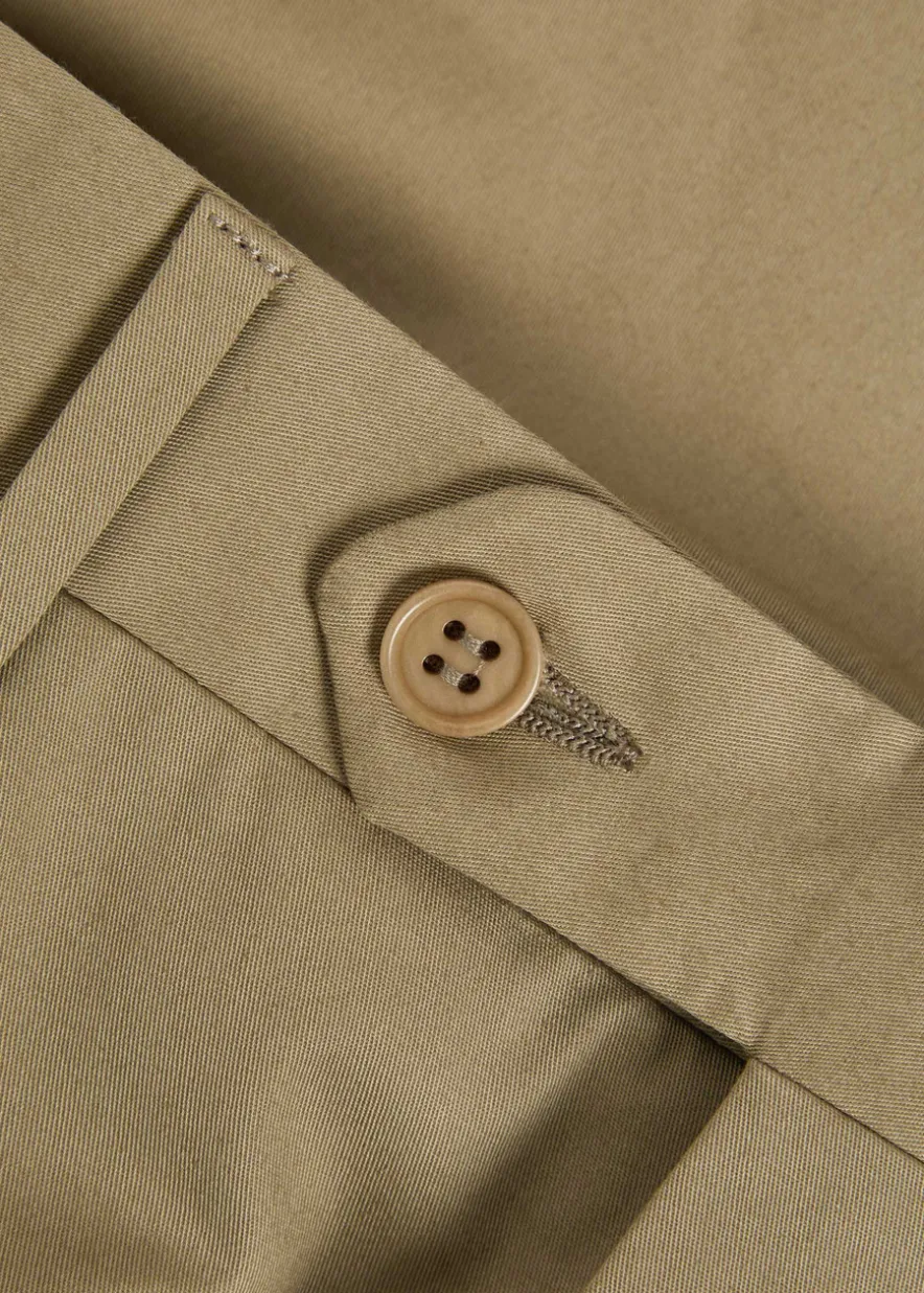 Tapered-leg stretch-cotton poplin trousers