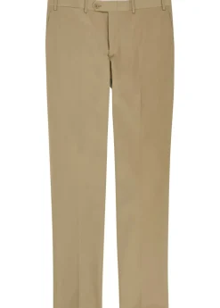 Tapered-leg stretch-cotton poplin trousers