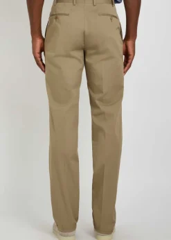 Tapered-leg stretch-cotton poplin trousers
