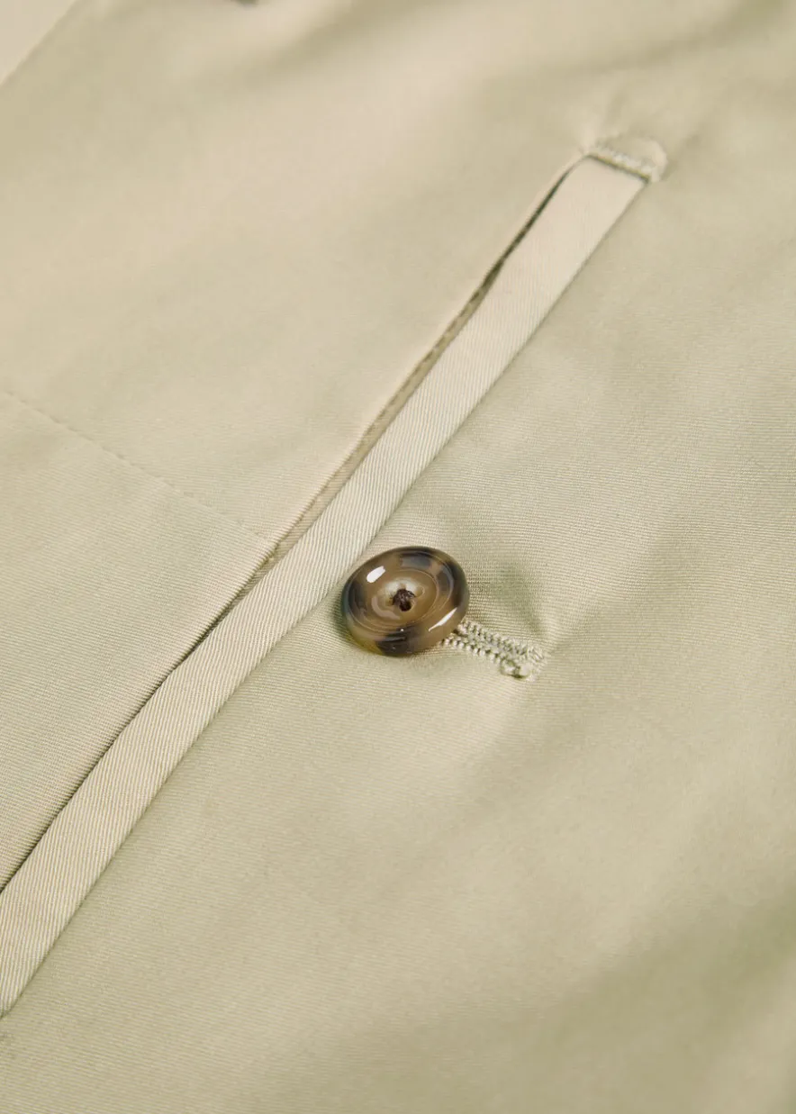 Tapered-leg stretch-cotton trousers