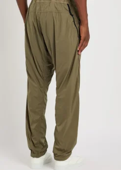 Tapered-leg stretch-nylon trousers