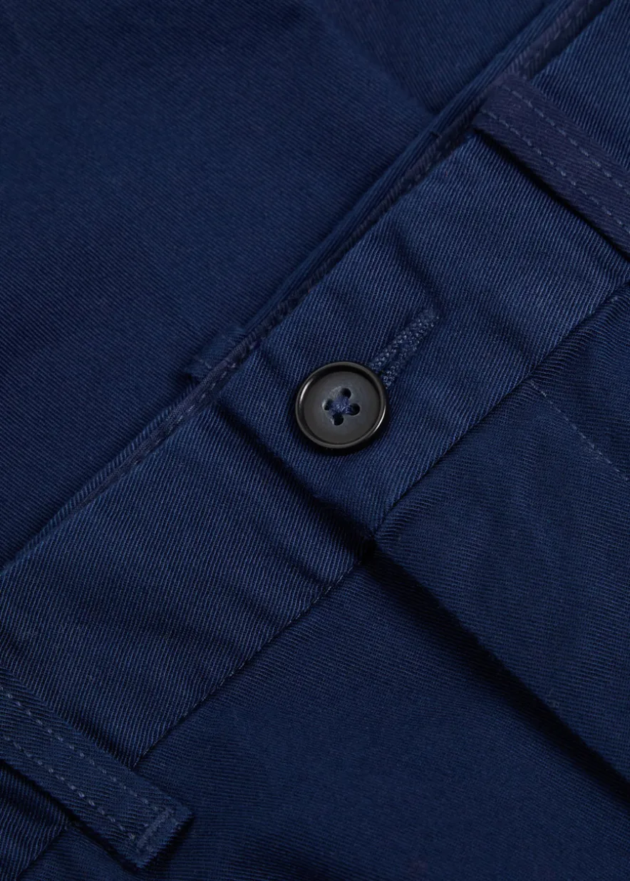 Tapered-leg twill trousers