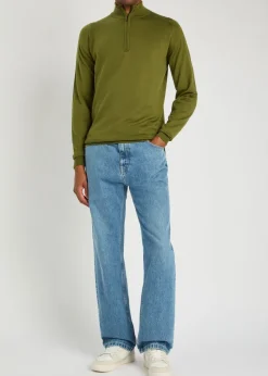 Tapton quarter-zip merino wool jumper