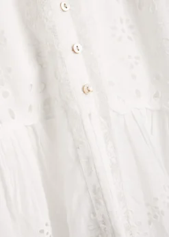 Tarragon embroidered cotton midi dress