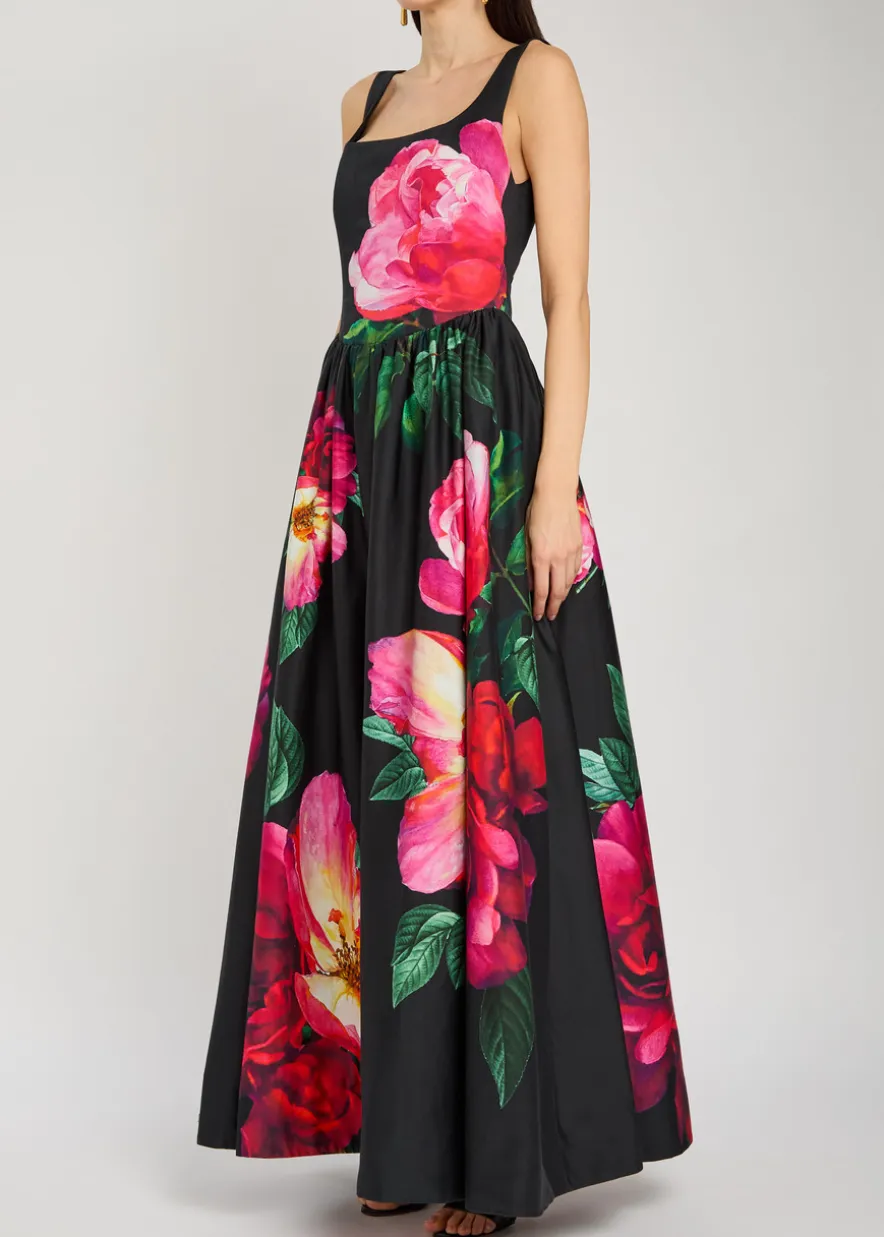 Tarrie floral-print stretch-cotton maxi dress