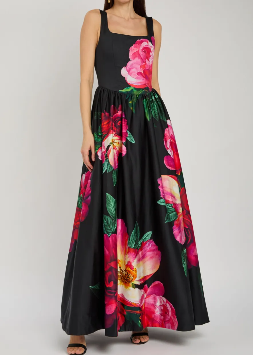 Tarrie floral-print stretch-cotton maxi dress