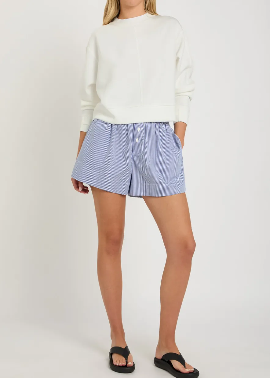Tasmin cropped stretch-jersey sweatshirt