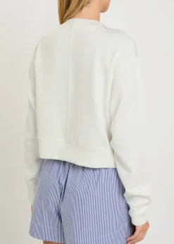 Tasmin cropped stretch-jersey sweatshirt