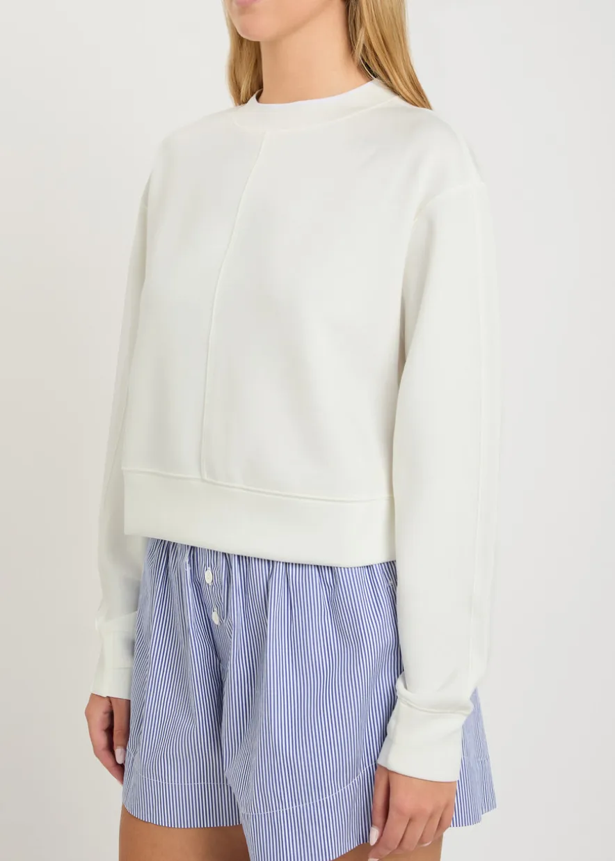 Tasmin cropped stretch-jersey sweatshirt