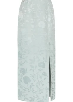 Tatiana floral-jacquard woven maxi skirt