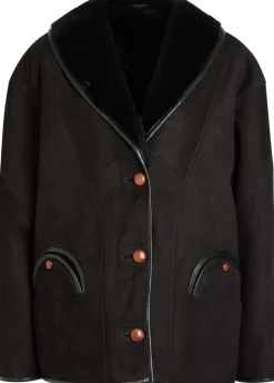Tatoosh suede and shearling coat