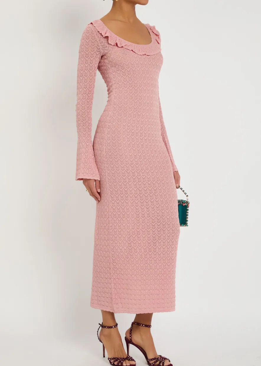 Tawnie fine-knit midi dress