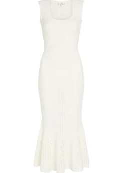 Tayleen pointelle-knit midi dress