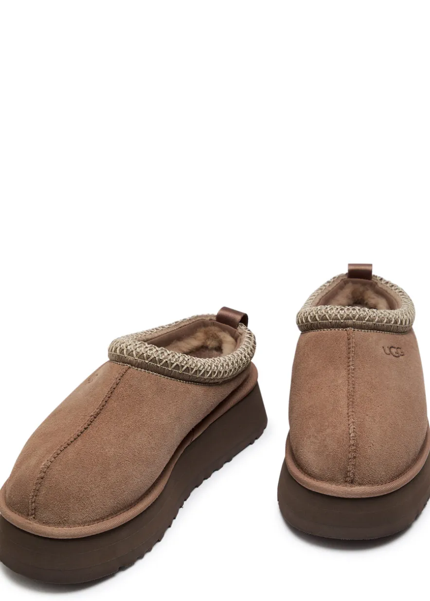 Tazz suede flatform slippers