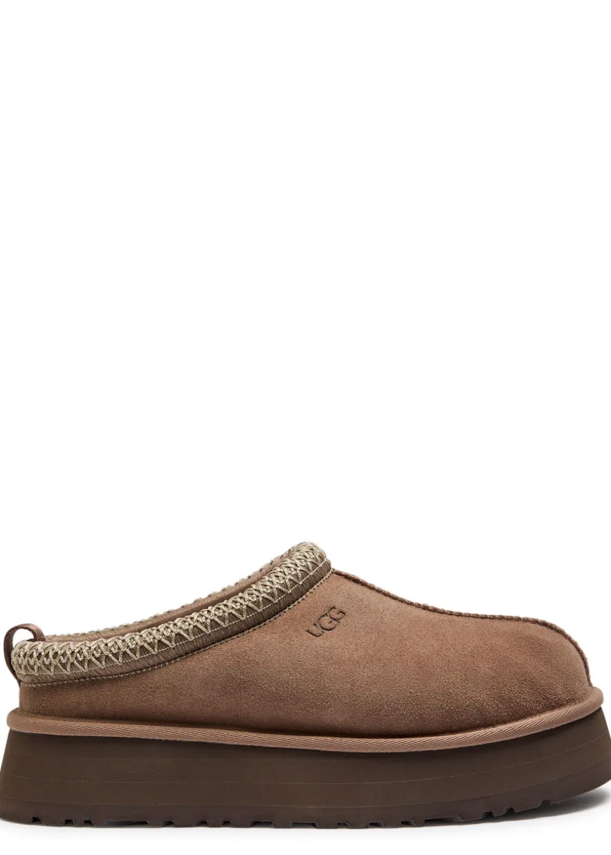 Tazz suede flatform slippers