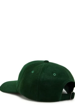 Tea Time appliquéd merino wool cap