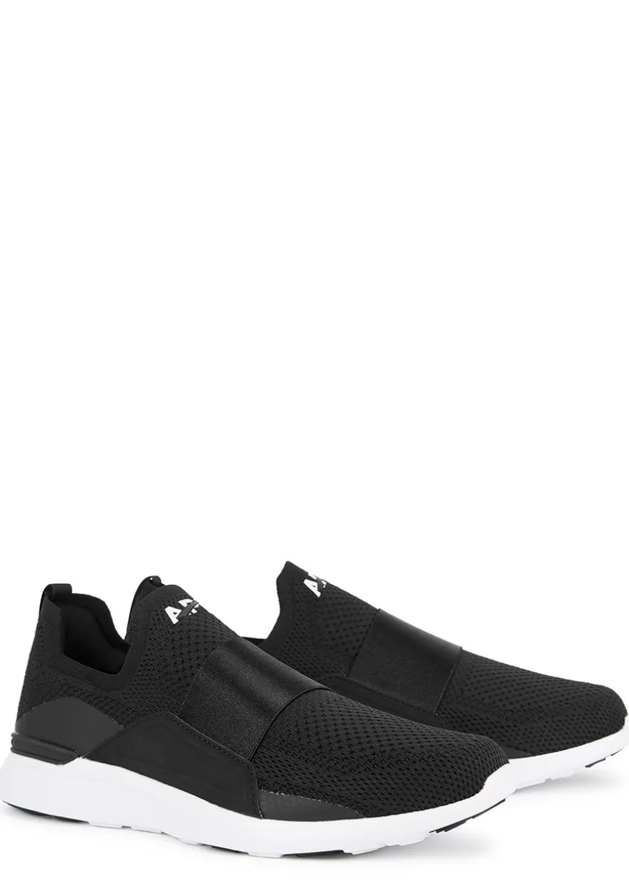 Techloom Bliss black stretch-knit sneakers