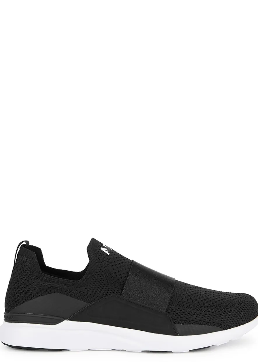 Techloom Bliss black stretch-knit sneakers