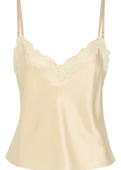 Teddy V-neck silk slip top