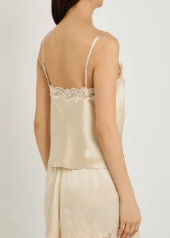 Teddy V-neck silk slip top